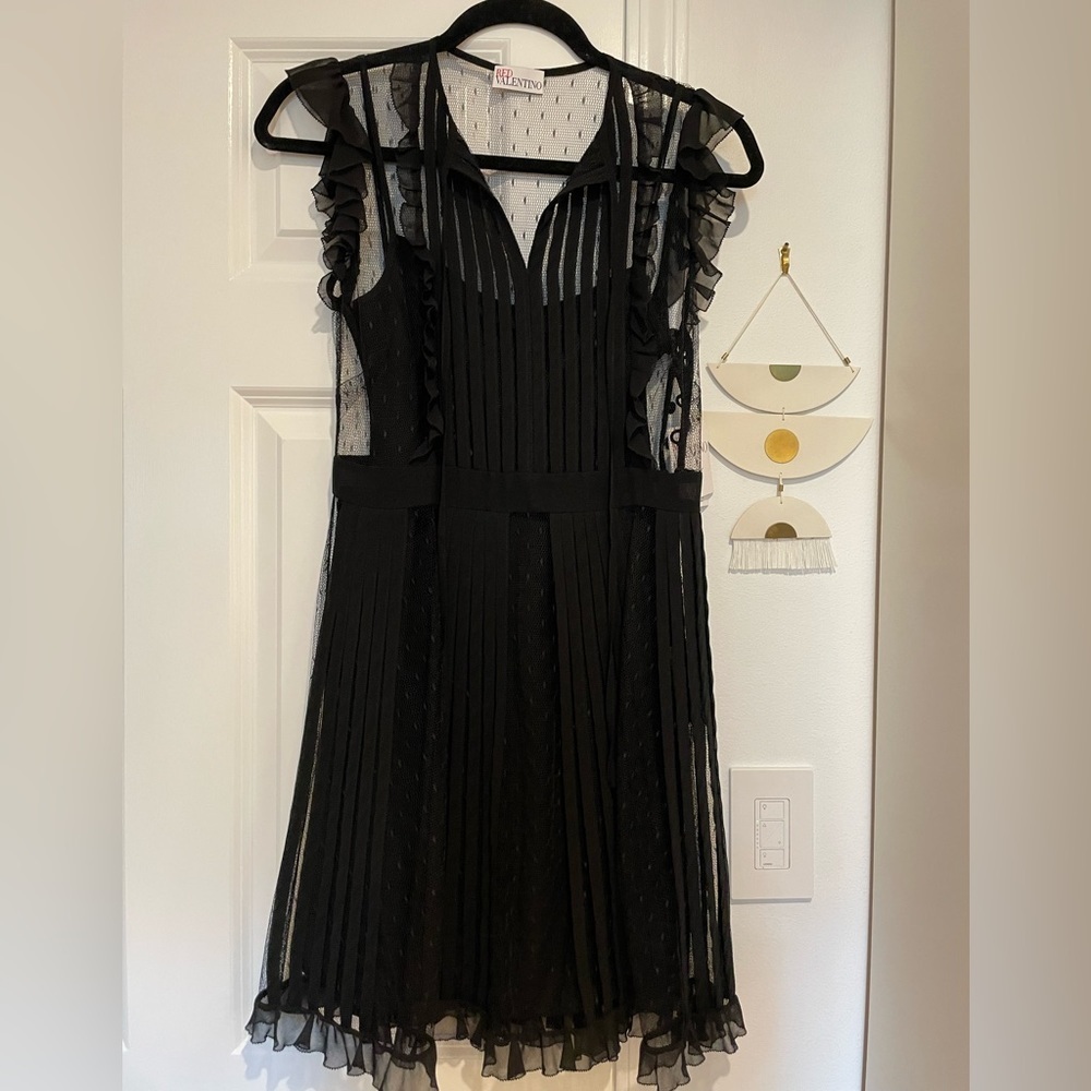 RED Valentino Sheer Trim Dress - Picture 4 of 16